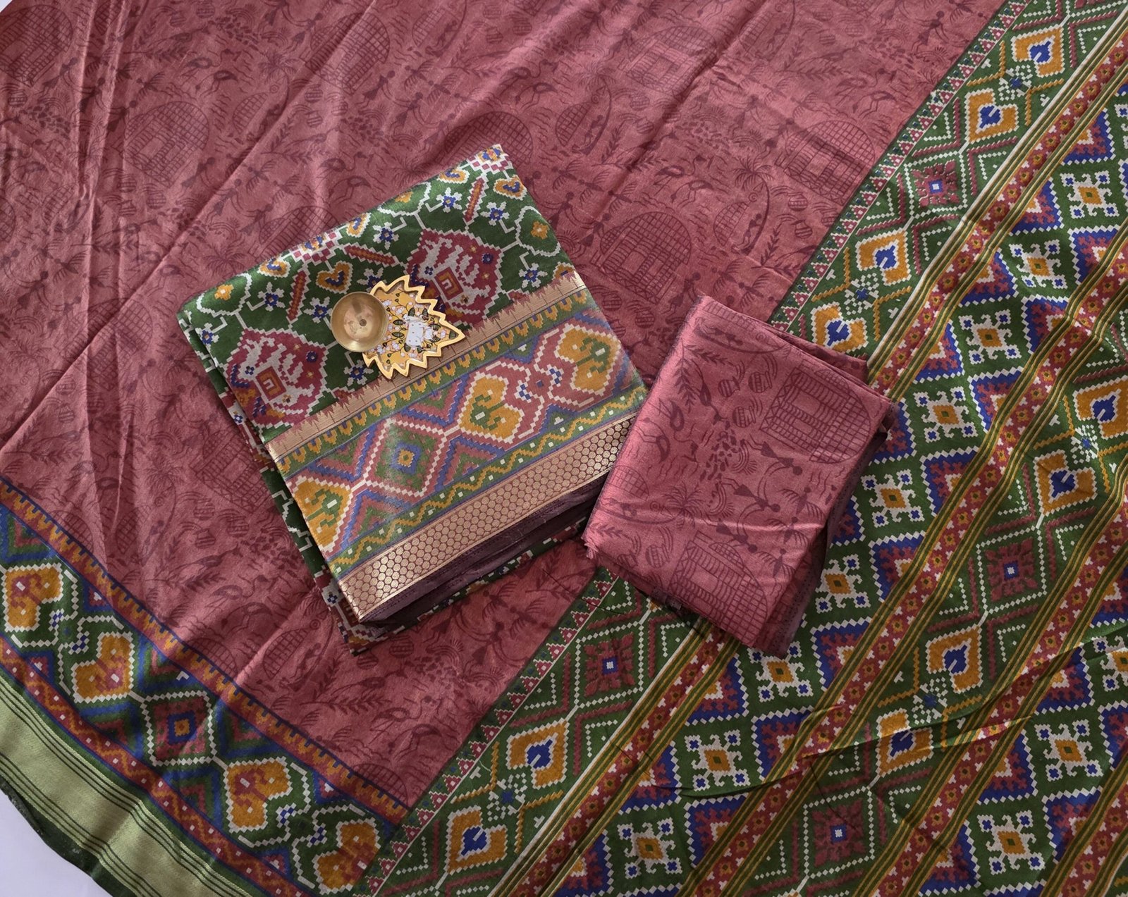 Semi Patola Silk Salwar Set - PT09 - Image 2