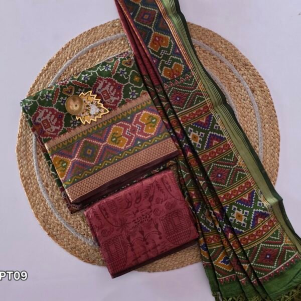 Semi Patola Silk Salwar Set - PT09