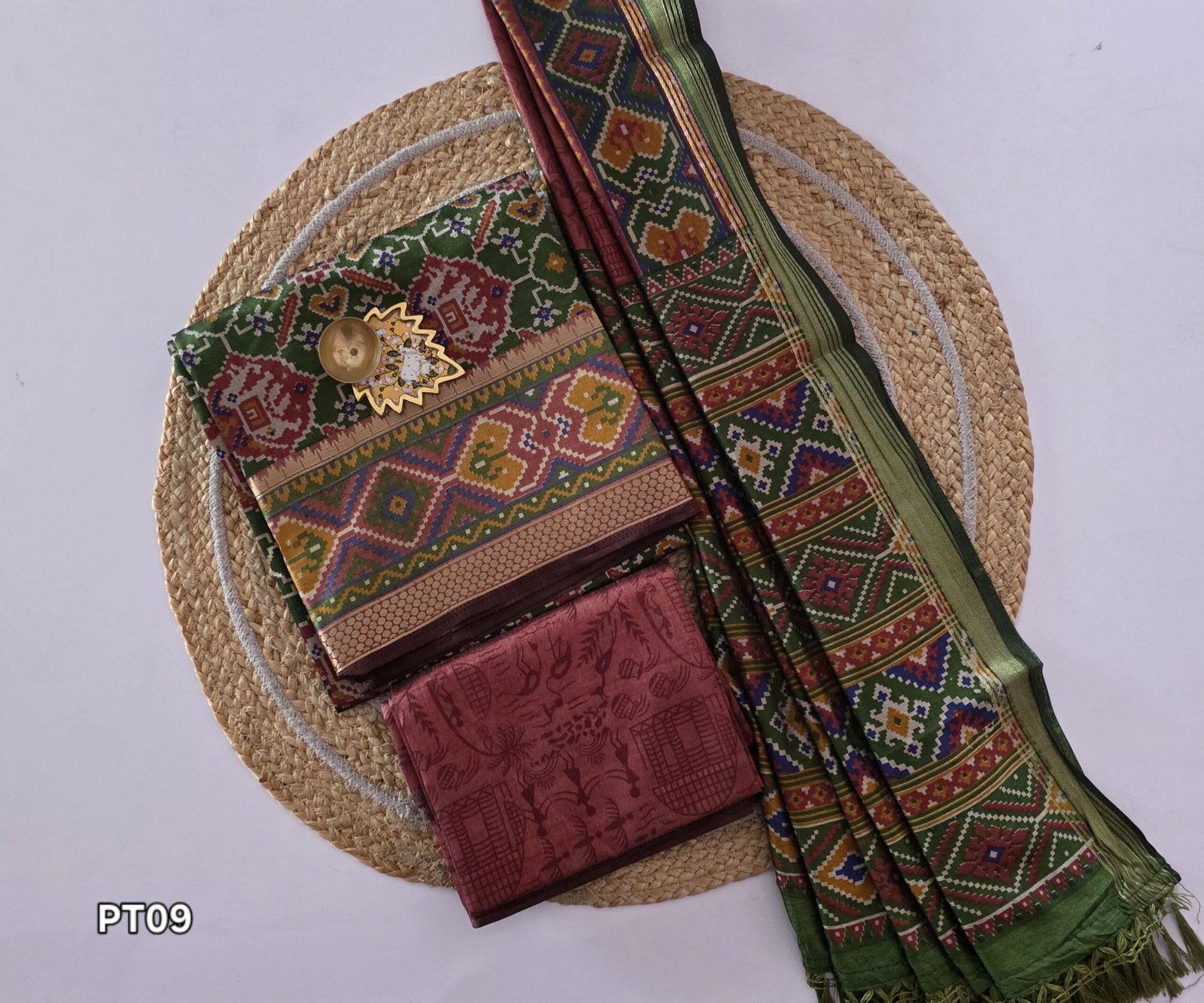 Semi Patola Silk Salwar Set - PT09