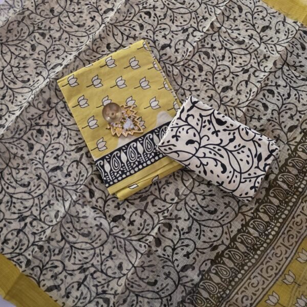 Jaipur Cotton Salwar Set With Kota Dupatta - JCK59