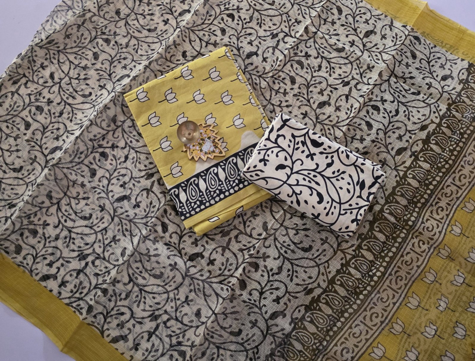 Jaipur Cotton Salwar Set With Kota Dupatta - JCK59