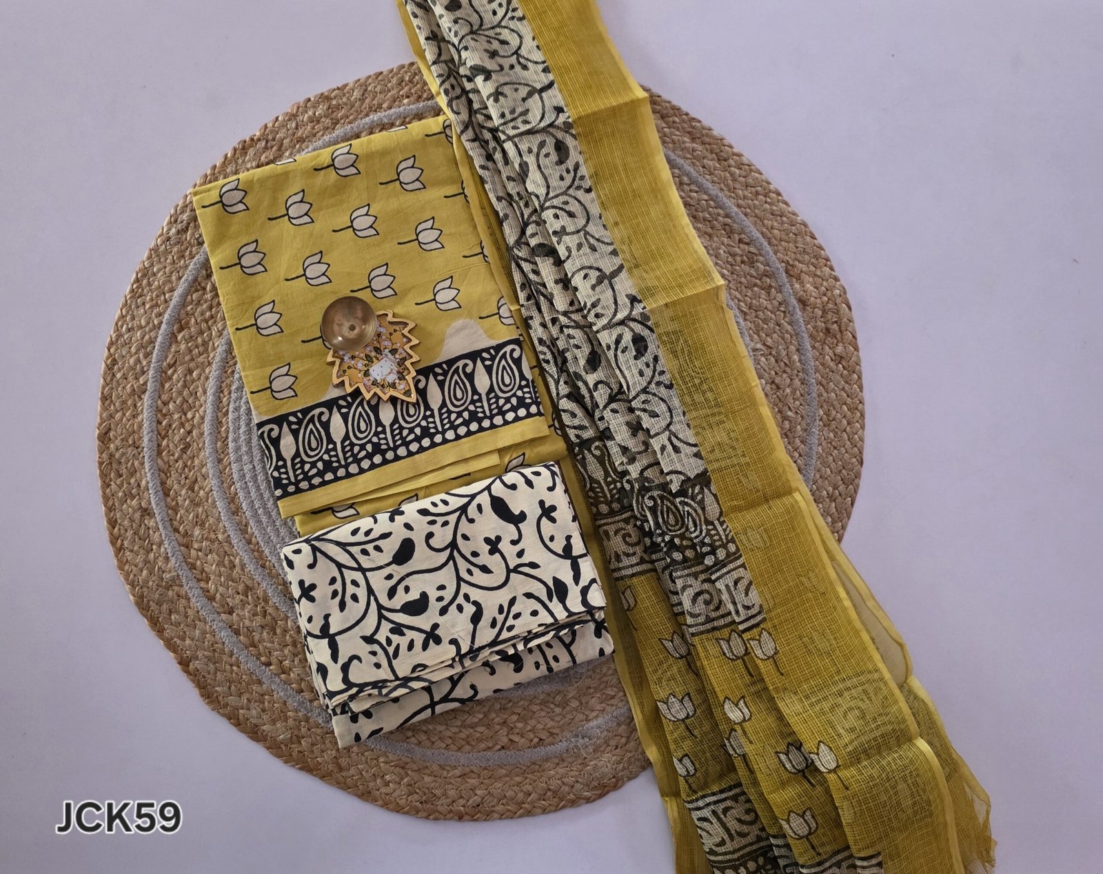 Jaipur Cotton Salwar Set With Kota Dupatta - JCK59 - Image 2