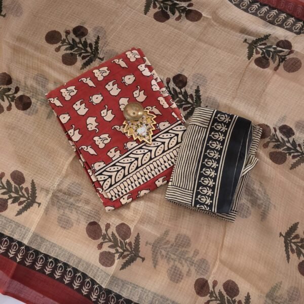 Jaipur Cotton Salwar Set With Kota Dupatta - JCK57