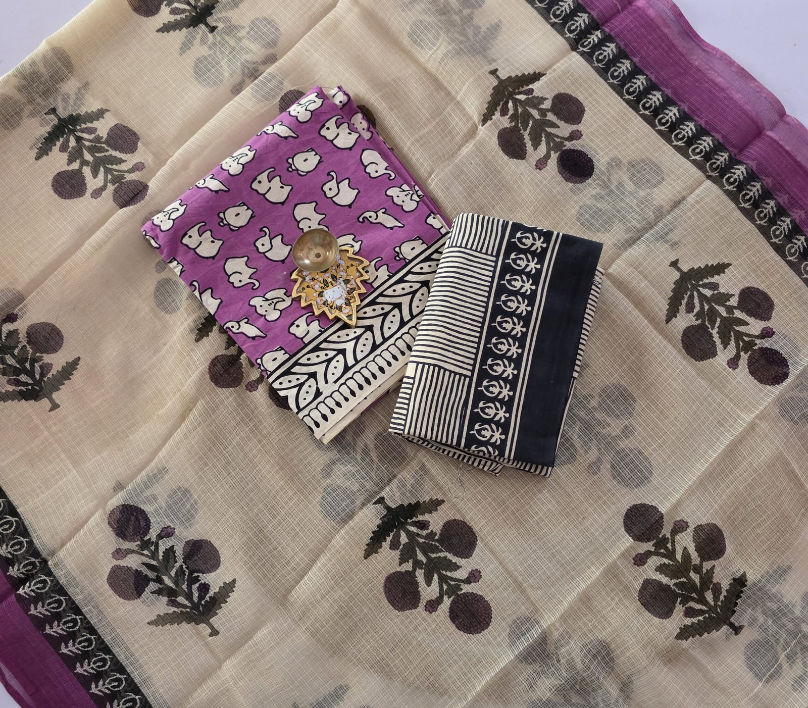 Jaipur Cotton Salwar Set With Kota Dupatta - JCK56