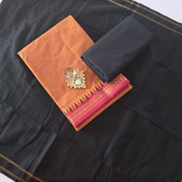 Handloom Cotton Jacquard Border Salwar Set - PE19