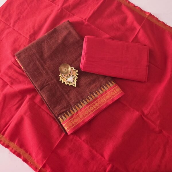 Handloom Cotton Jacquard Border Salwar Set - PE22