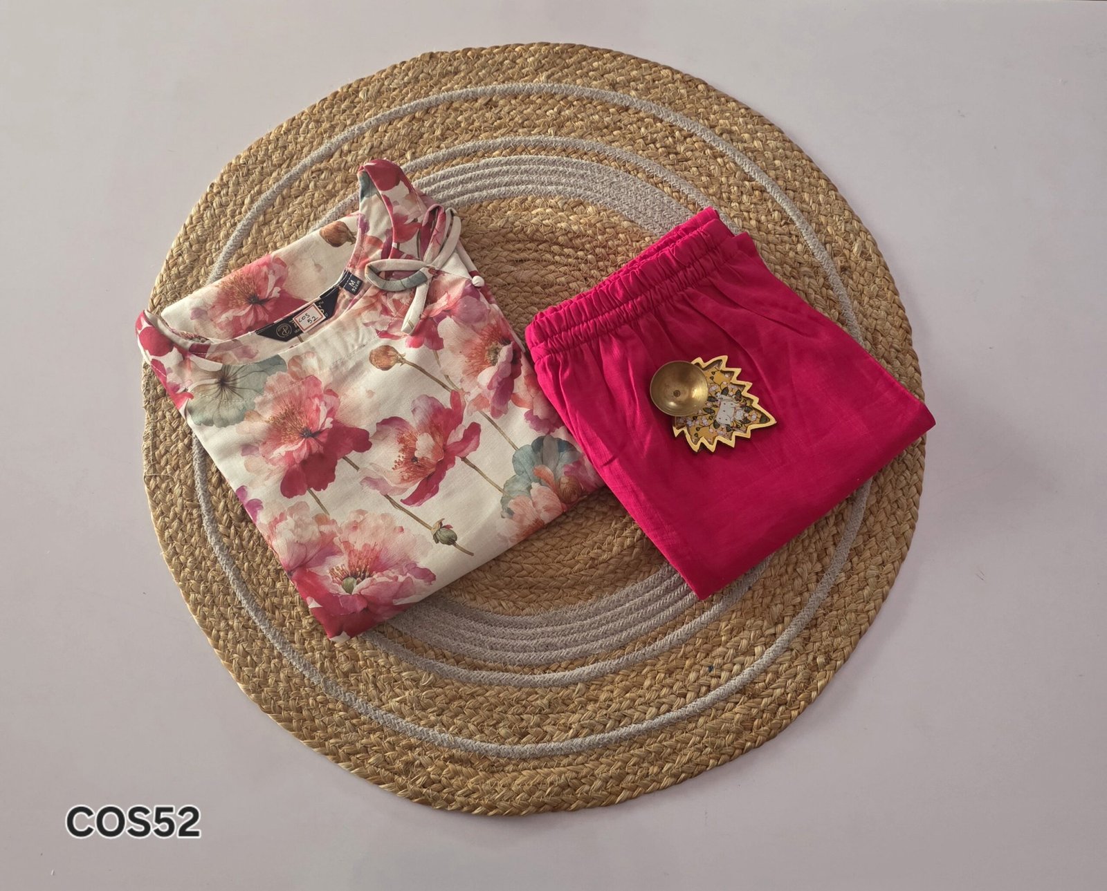 Linen Floral Co Ord Set - COS52 - Image 2