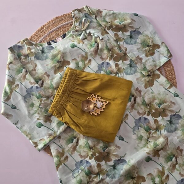 Linen Floral Co Ord Set - COS53