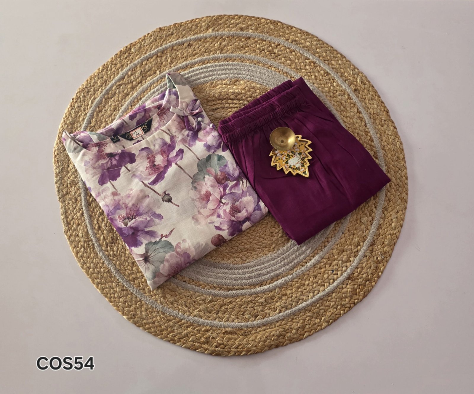 Linen Floral Co Ord Set - COS54 - Image 2