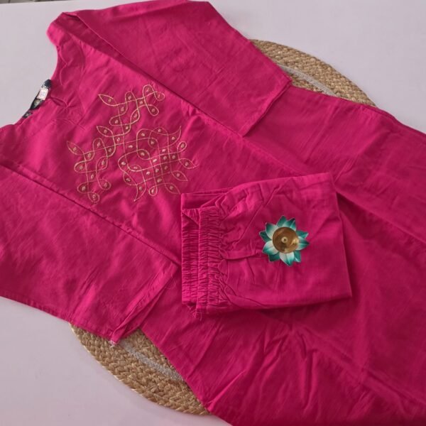 Kolam Semi Raw Silk Co Ord Set - COS57