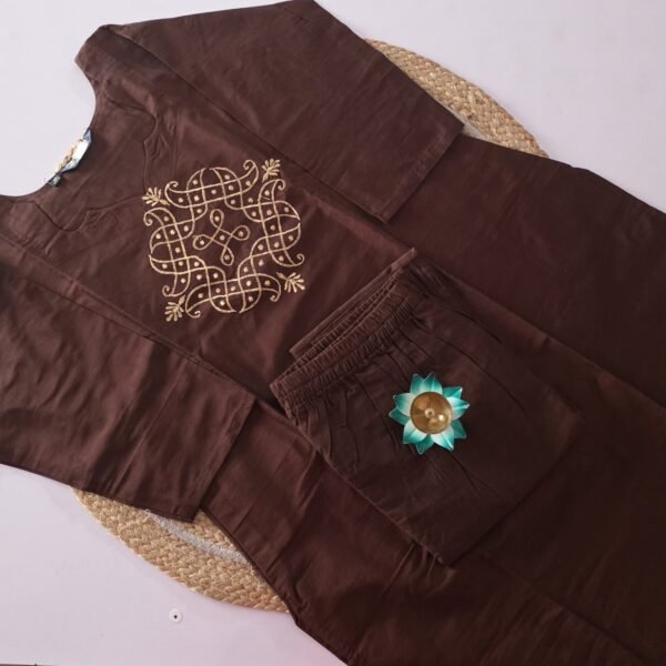 Kolam Semi Raw Silk Co Ord Set - COS56