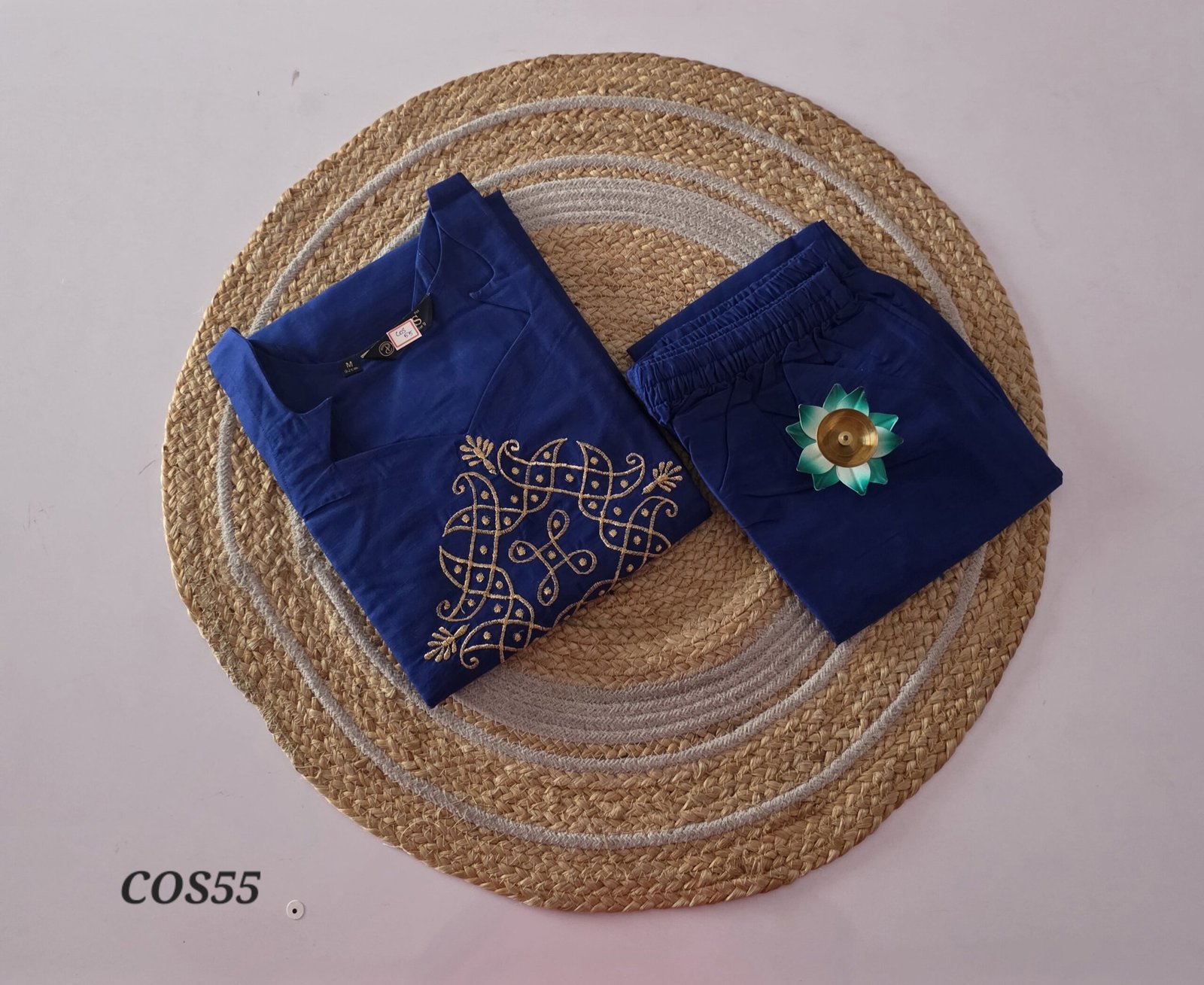 Kolam Semi Raw Silk Co Ord Set - COS55 - Image 2