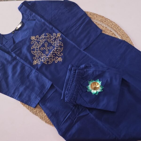 Kolam Semi Raw Silk Co Ord Set - COS55
