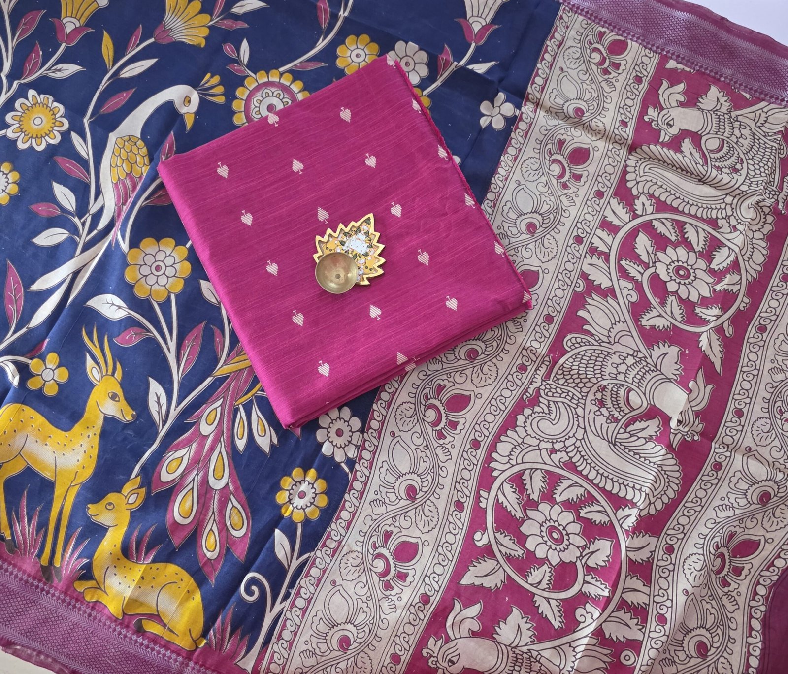 Raw Silk With Chennuri Silk Dupatta - RSC18