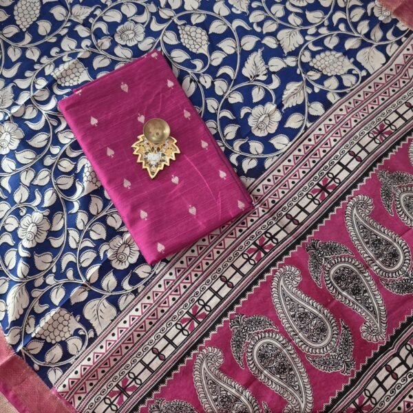 Raw Silk With Chennuri Silk Dupatta - RSC14