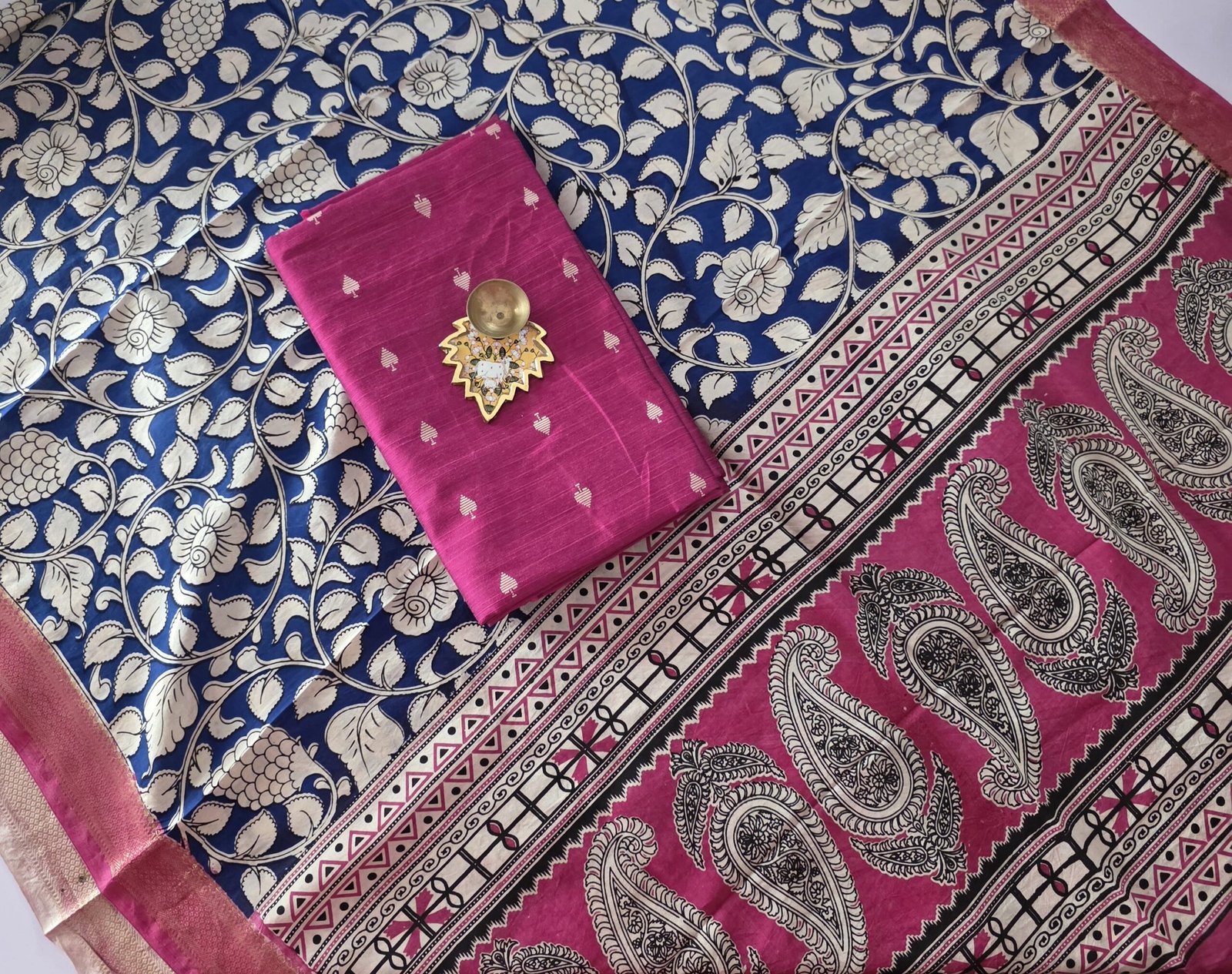 Raw Silk With Chennuri Silk Dupatta - RSC14