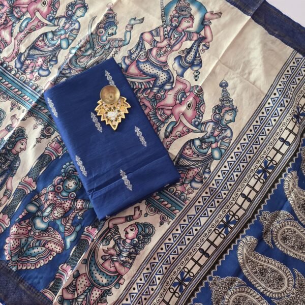 Raw Silk With Chennuri Silk Dupatta - RSC17