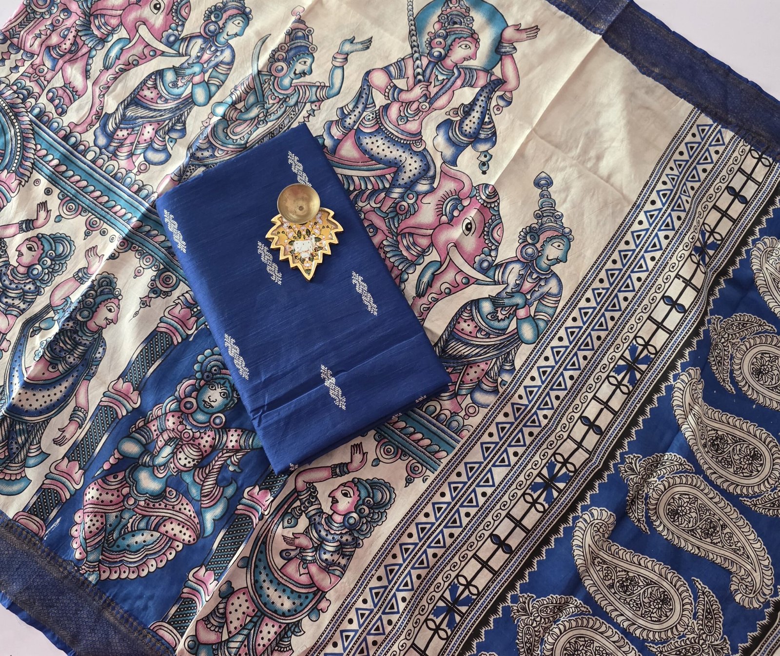 Raw Silk With Chennuri Silk Dupatta - RSC17