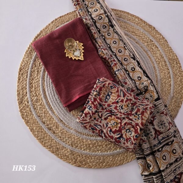 Kalamkari Handblock Printed Salwar Set - HK153