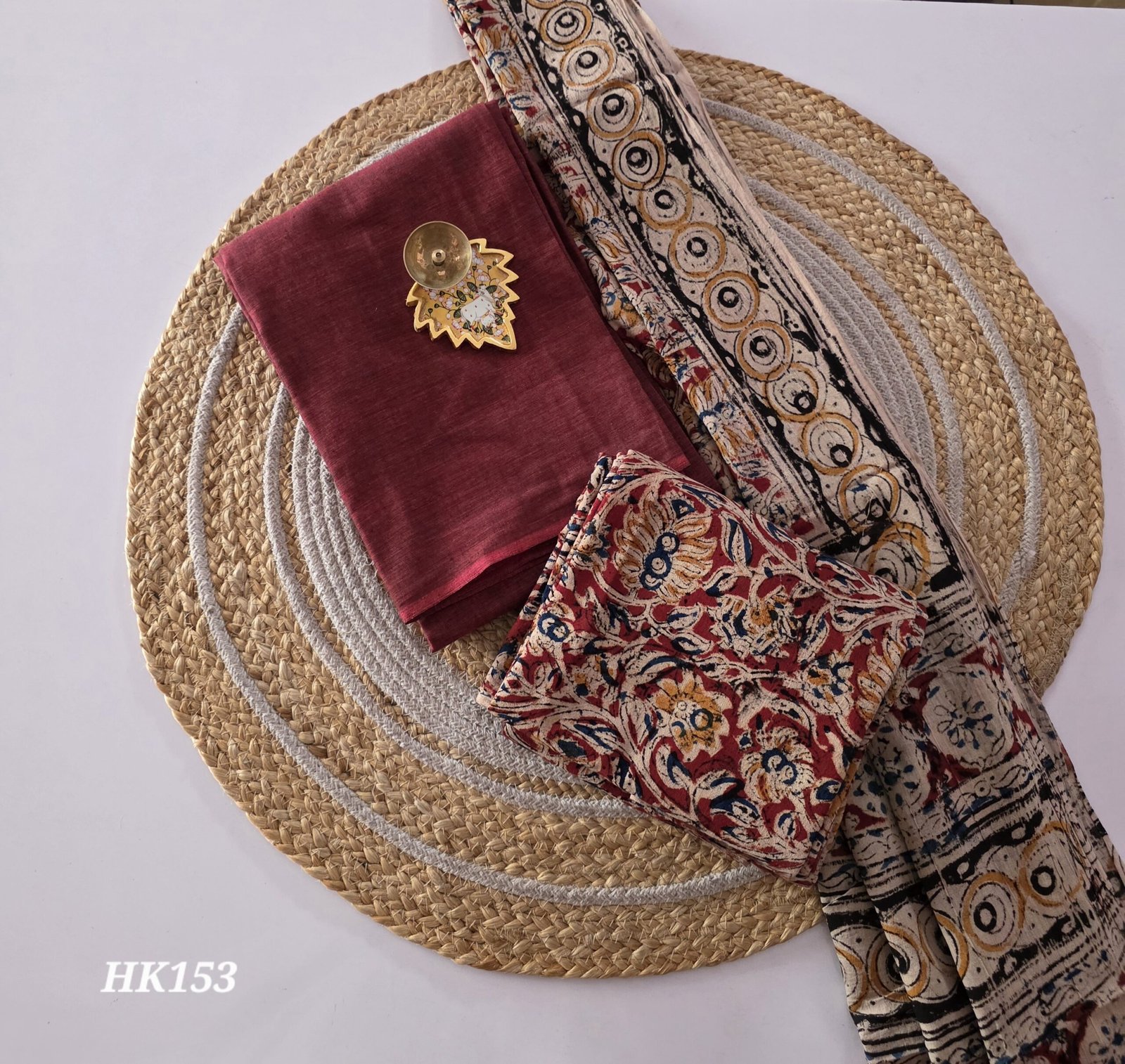 Kalamkari Handblock Printed Salwar Set - HK153