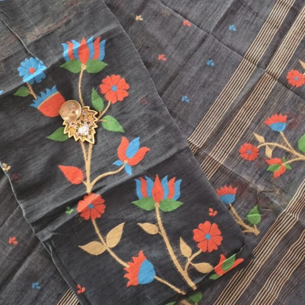 Jamdhani Silk Cotton Top & Dupatta Set - JD05