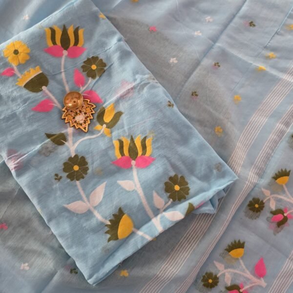 Jamdhani Silk Cotton Top & Dupatta Set - JD07