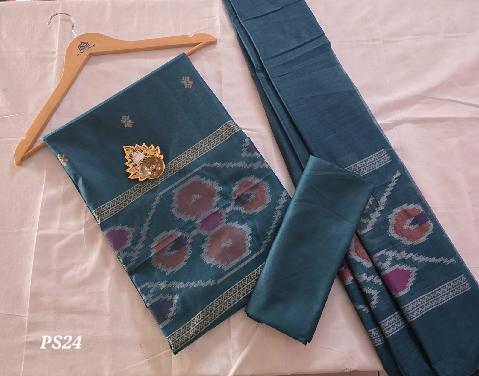 Pochampally Sico Set - PS24 - Teal - Image 2