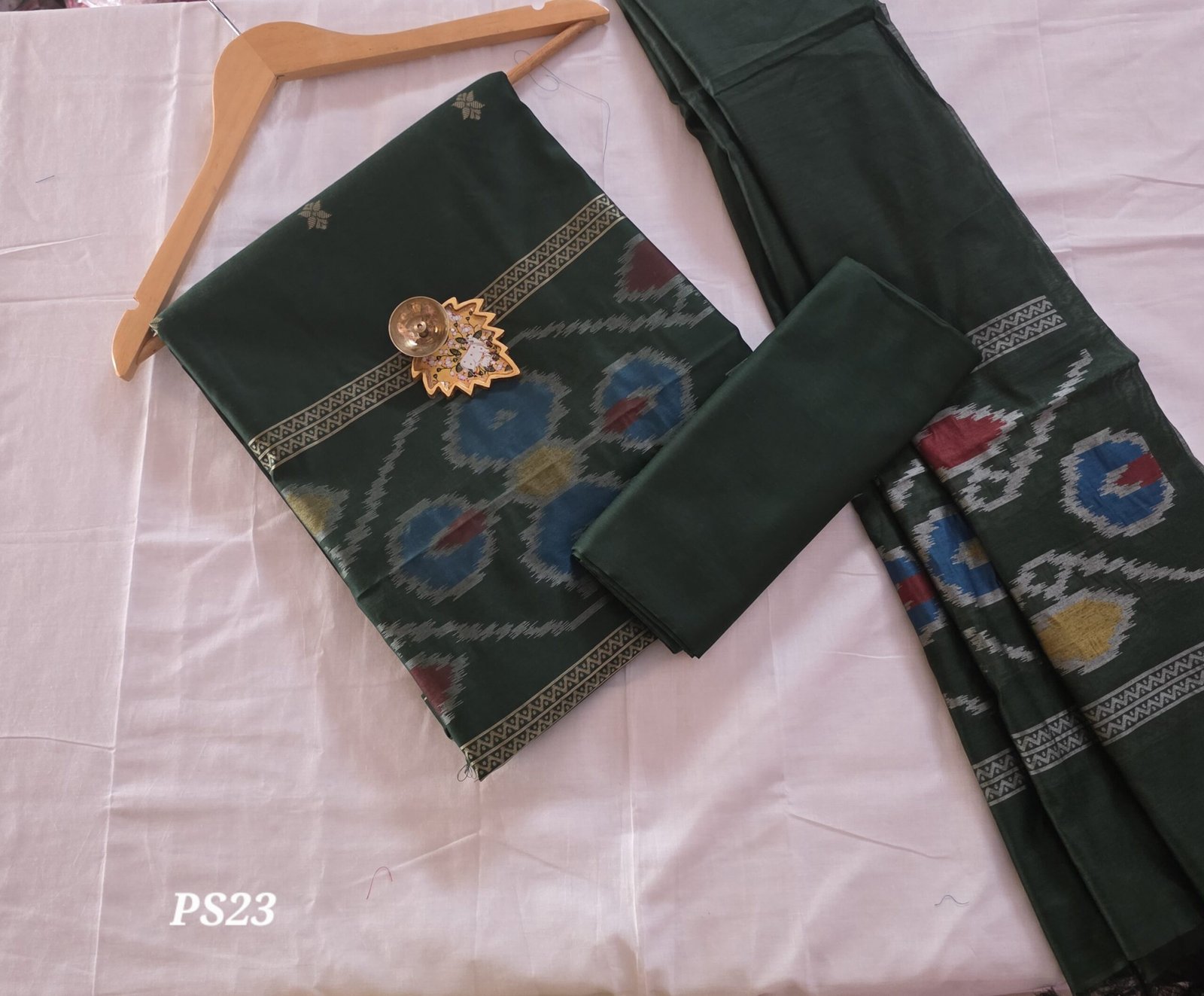 Pochampally Sico Set - PS23 - Dark Green - Image 2