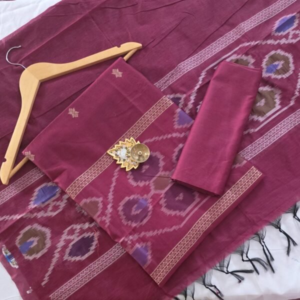Pochampally Sico Set - PS22 - Beetroot Pink