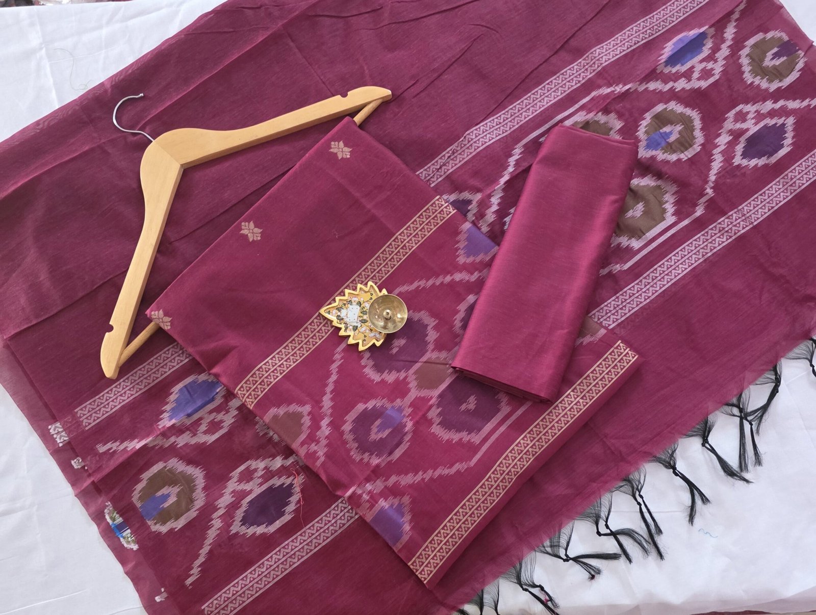 Pochampally Sico Set - PS22 - Beetroot Pink