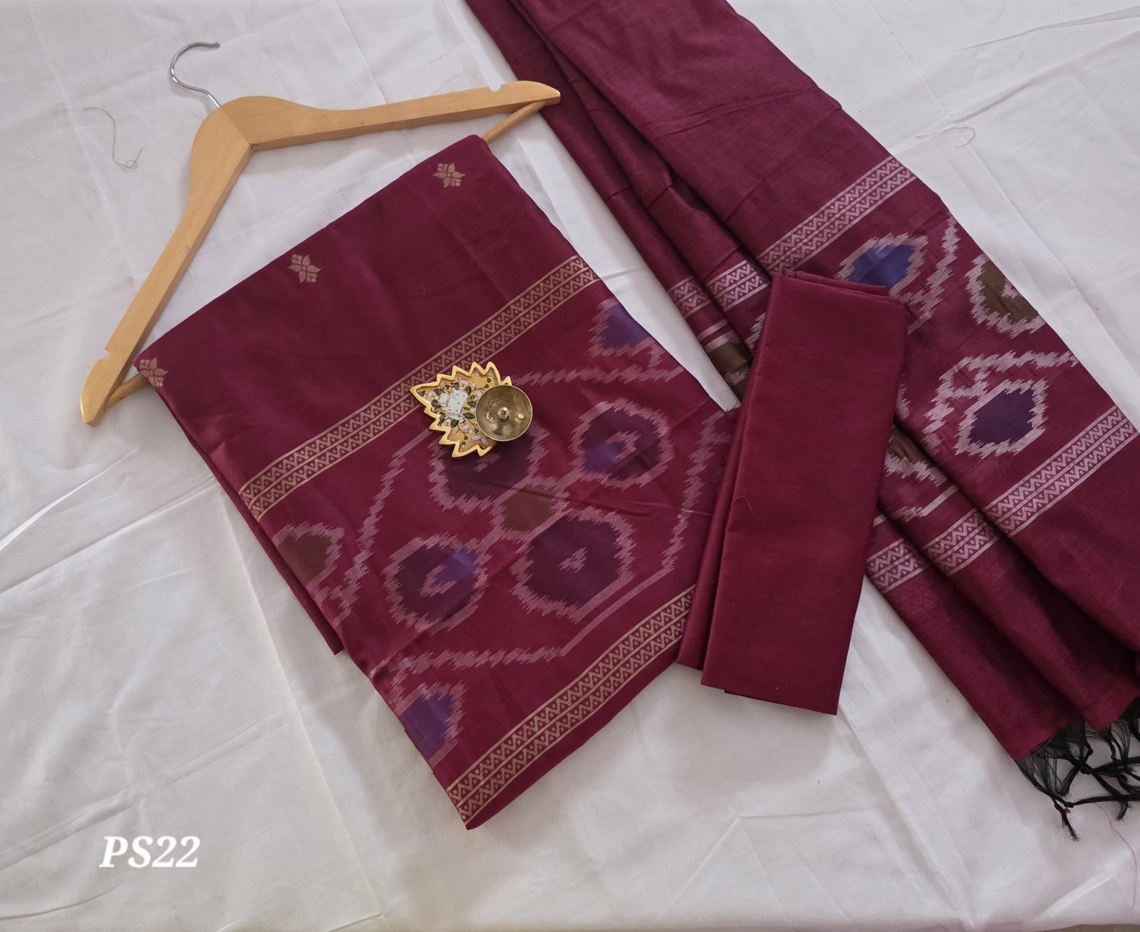 Pochampally Sico Set - PS22 - Beetroot Pink - Image 2