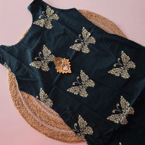 Pure Cotton Kurti - FCK18 - Teal Butterfly