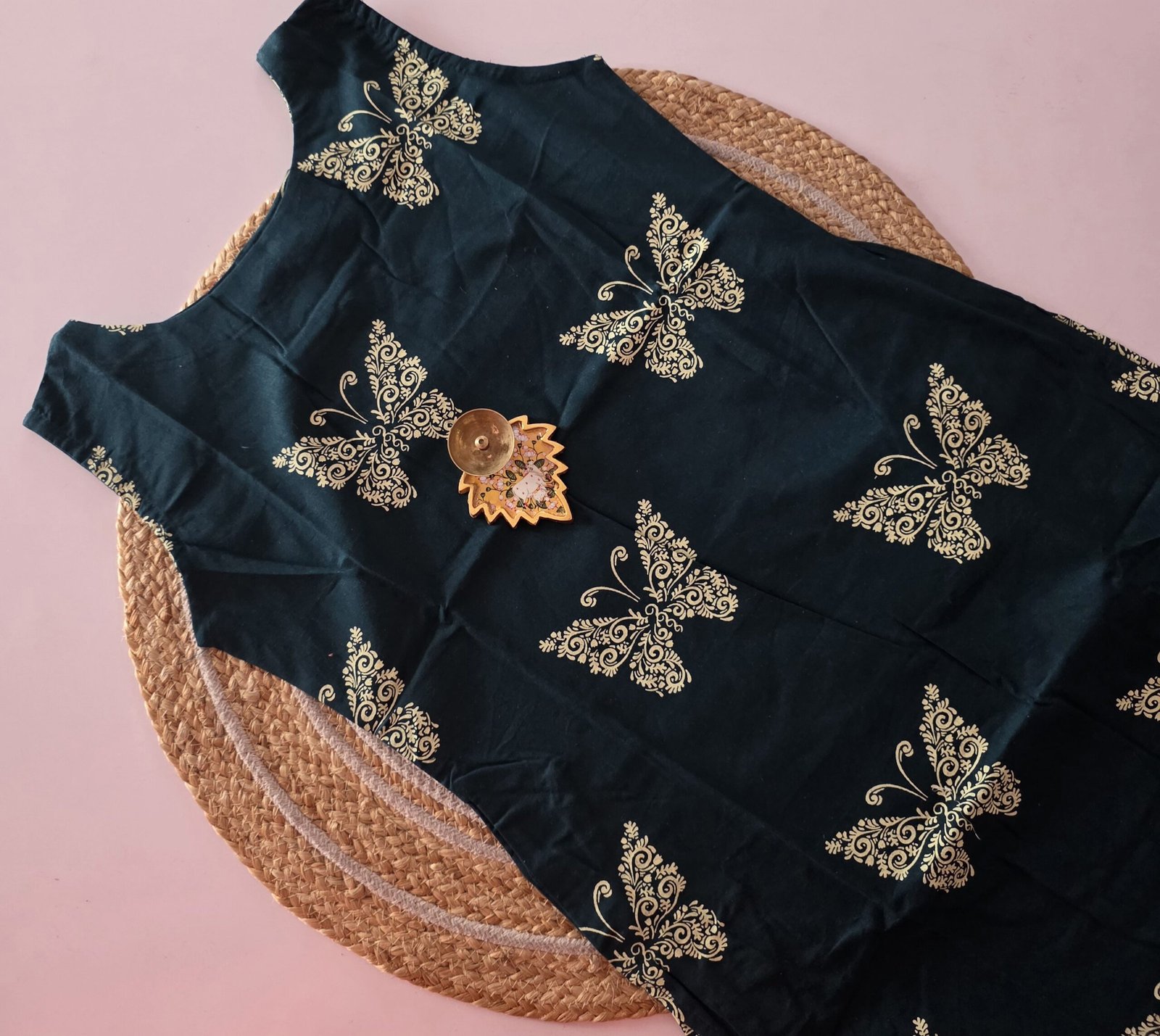 Pure Cotton Kurti - FCK18 - Teal Butterfly